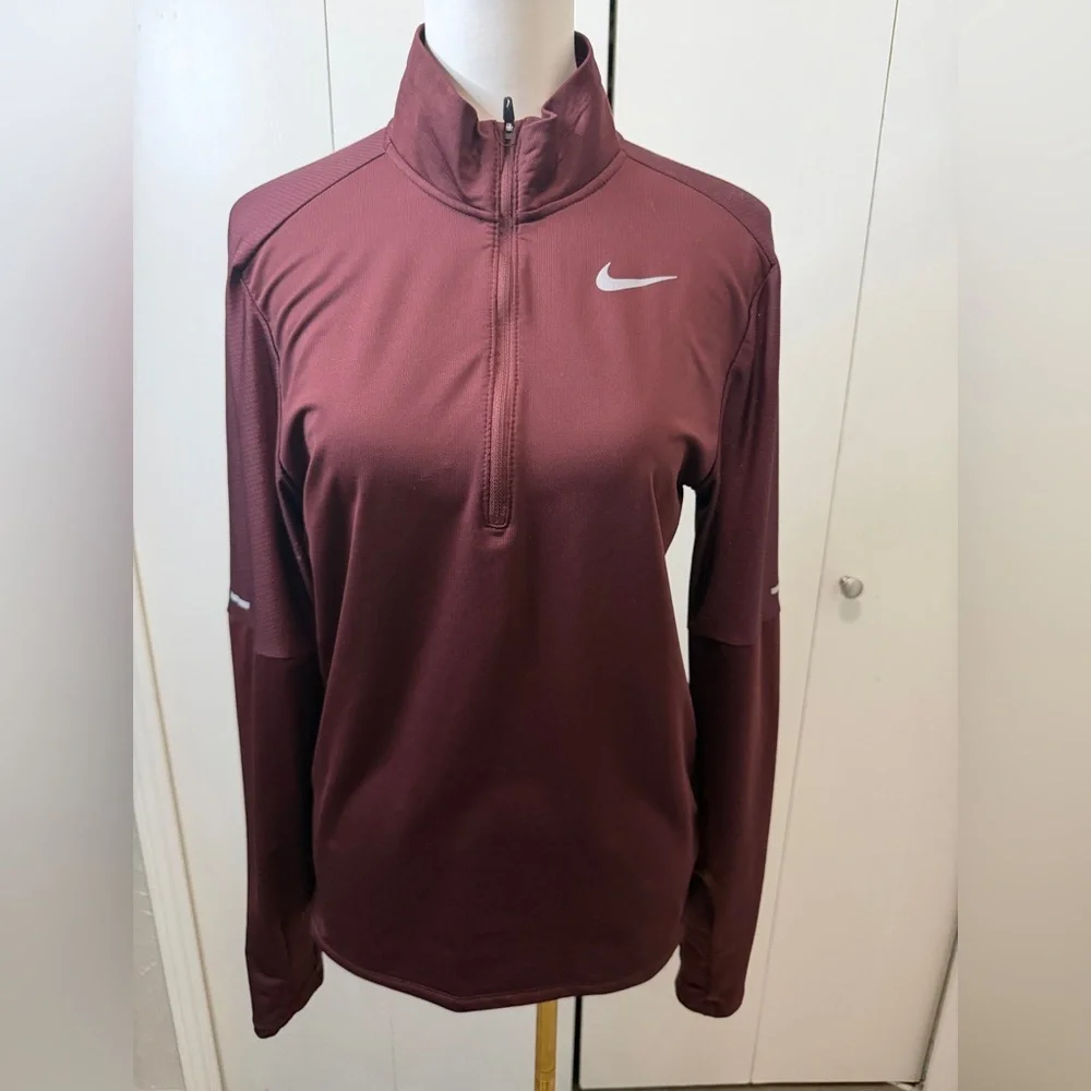 Nike Maroon Half-Zip Athletic Pullover